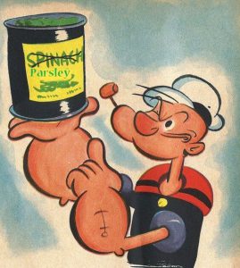 popeye with spinach
