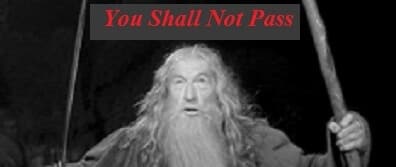 You Shall Not Pass Gandolf