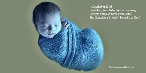 Image of Baby in Blue Swaddling material on Great background