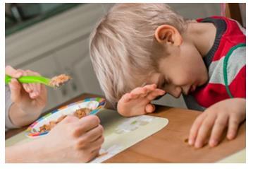 Boy Being a Picky Eater Refusing to Eat