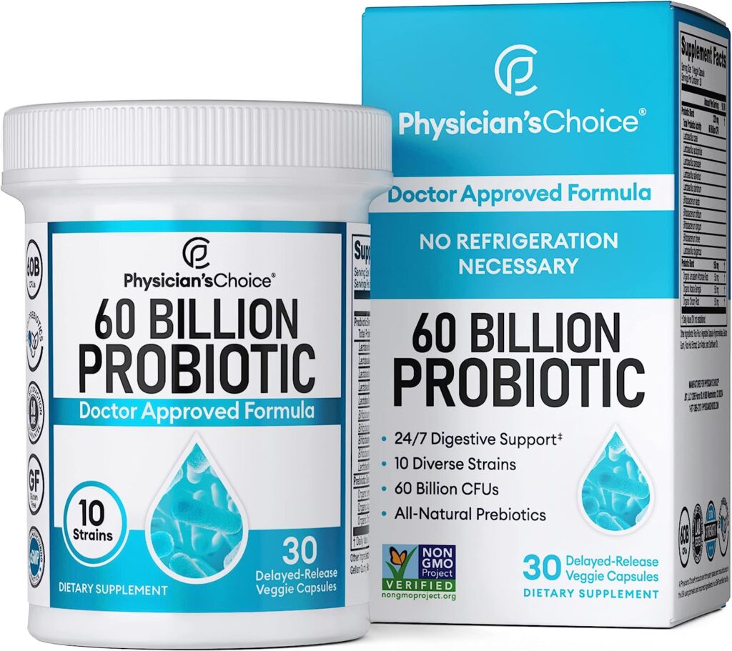 difference between prebiotic and probiotic
Physician's CHOICE Probiotics 60 Billion CFU 