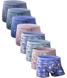 youlehe Men's Underwear Soft Bamboo Boxer Briefs Stretch Trunks 