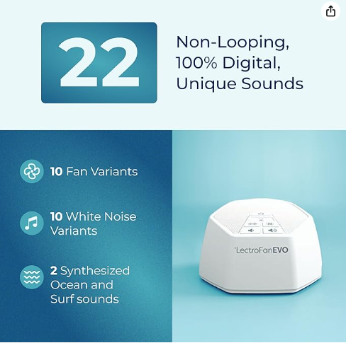 he LectroFan EVO White Noise Machine with Unique Sounds for Babies