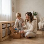 Parent and child doing a simple daily routine together, representing simple parenting strategies.